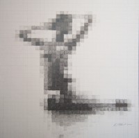 Girl-Dynamics. 35x35cm, graphite, pencil on paper